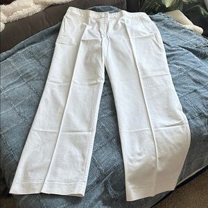 Lafayette 148 New York White Boot Cut Pants